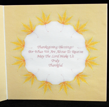 Garden Girl Thanksgiving Blessings - Square Card and Insert by Cindie Deasey