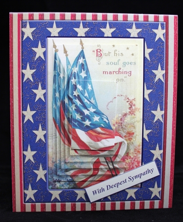 American Flag Sympathy Topper with Pyramid Layers by Cindie Deasey
