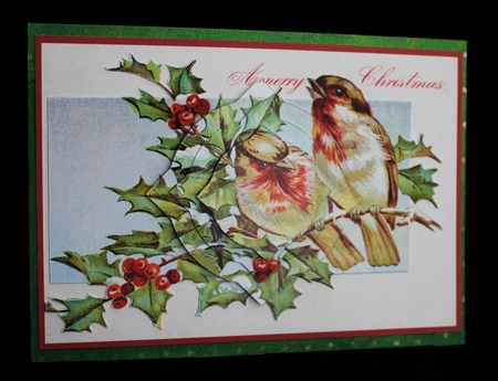 Vintage Christmas Birds Splendid Pyramid by Cindie Deasey