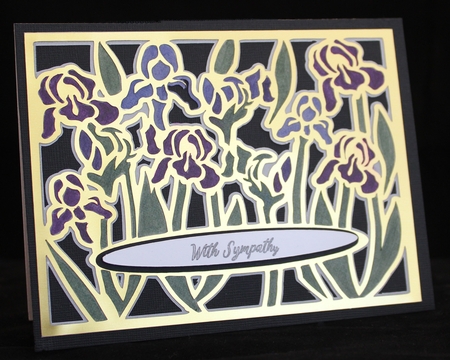 Iris Outline Card 2 by Cindie Deasey