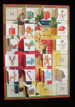 Vintage Santa A4 Advent Calendar Minikit by Cindie Deasey