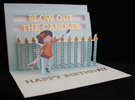 Sassy Cheryl - Birthday Candles Pop Up Card by Cindie Deasey