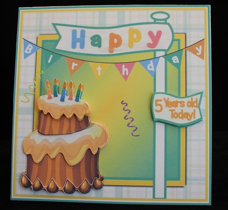 Birthday Cakes 6x6 Card Front Bumper Kit by Cindie Deasey