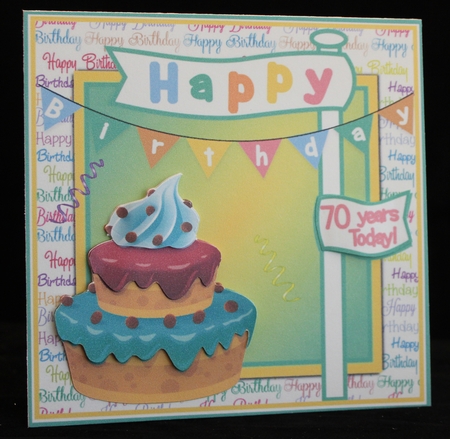 Birthday Cakes 6x6 Card Front Bumper Kit by Cindie Deasey