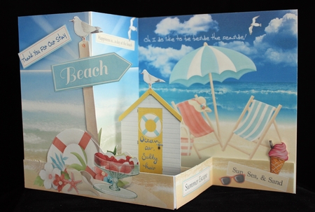 Z Fold Sunshine Days By The Sea Thank You Including Template by Cindie Deasey