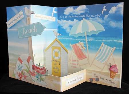 Z Fold Sunshine Days By The Sea Thank You Including Template by Cindie Deasey