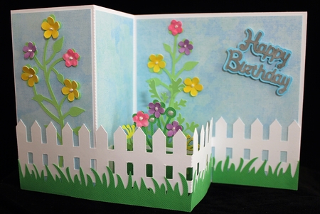 Garden Z Fold Pop Up Card by Cindie Deasey