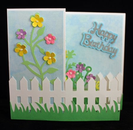 Garden Z Fold Pop Up Card by Cindie Deasey