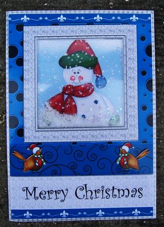 Jolly Snowman Shaker Card by Cindy Thompson