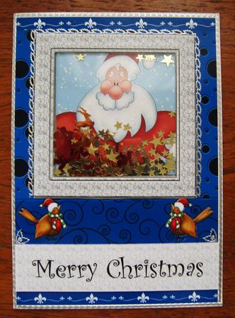 Jolly Santa Shaker Card by Cindy Thompson