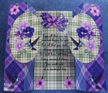 Hummingbird Double Fold Back Card by Cindy Thompson
