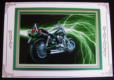 Lightning Green Bike Oval Pyramid by Cindy Thompson