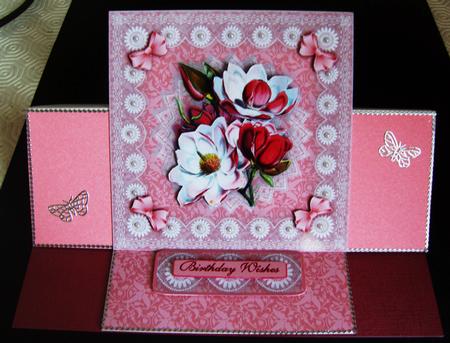 Magnolia Blossom Step by Step Easel Card by Cindy Thompson