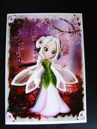 Pink Fantasy Fairy Decoupage by Cindy Thompson