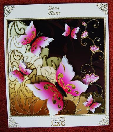 5 Butterflies Multi Scalloped Layers Topper 1 by Cindy Thompson