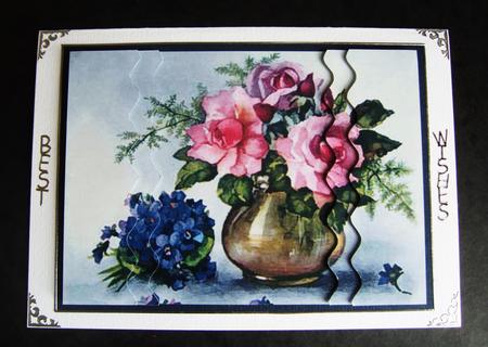 Mums Dresser with Vase of Flowers by Cindy Thompson