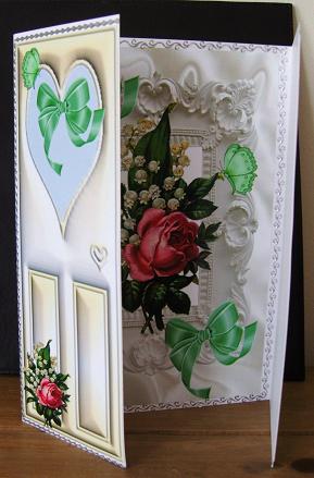 Pink Rose and Lilly of the Valley, Gatefold by Cindy Thompson