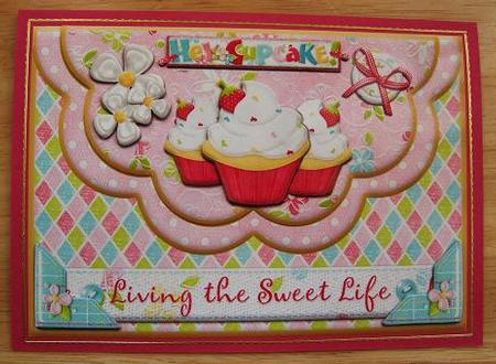 Double Scallop Envelope Card Front Living the Sweet Life by Cindy Thompson