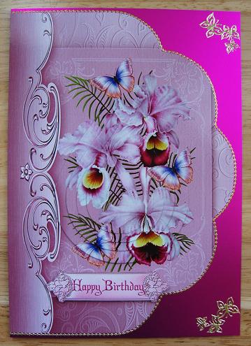 Orchids and Butterflies Fancy Edge with Teardrop Pyramage by Cindy Thompson