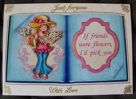 Flower Girl Book Shaped Topper and Decoupage by Cindy Thompson