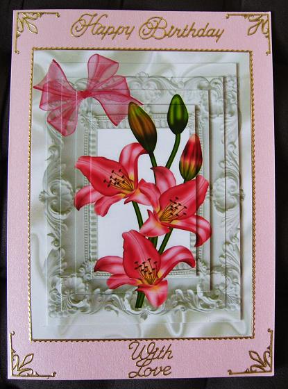 Pink Lilly in Ornate Frame, Pyramids by Cindy Thompson