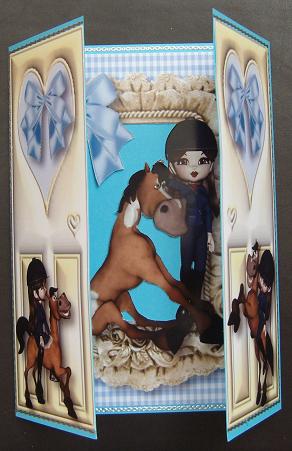My Pet Horse in a Frill Frame, Gatefold by Cindy Thompson