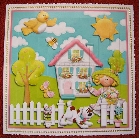 House on the Hill Blueberry Cottage Pyramid by Cindy Thompson