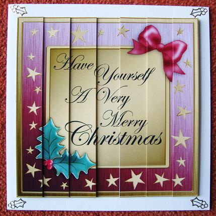 Elegant Christmas Greeting with Side Stacker Topper by Cindy Thompson