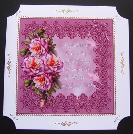 Lace and Roses 6x6 by Cindy Thompson