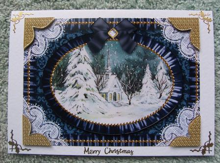 Midnight Village Lace N Ruffles A4 Picture Sheet by Cindy Thompson