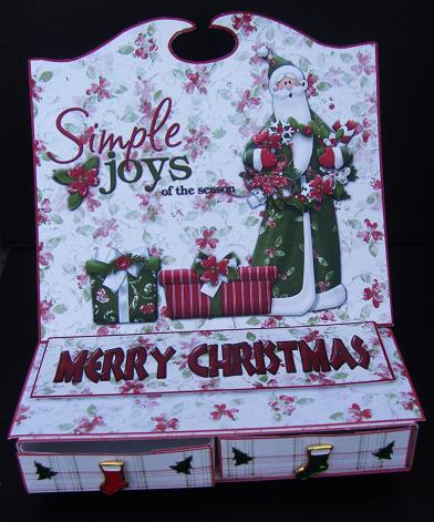 Simple Joys Santa 2 Drawer Easel Card Kit by Cindy Thompson