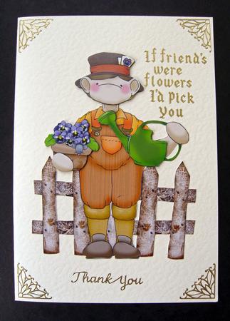 Pansy Gardener Doodles Large Image by Cindy Thompson