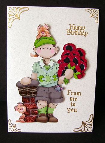 Make Your Own Bouquet Doodles Boy Poppy by Cindy Thompson