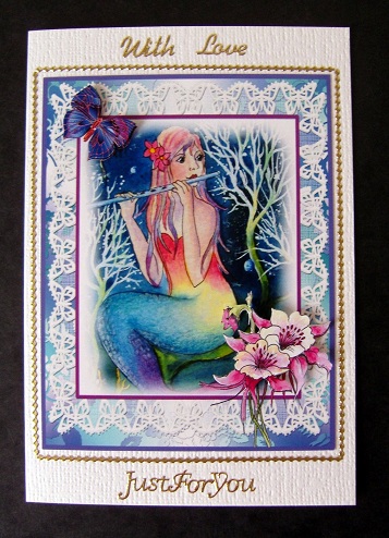 Watercolour Rainbow Mermaid Decoupage Sheet by Cindy Thompson
