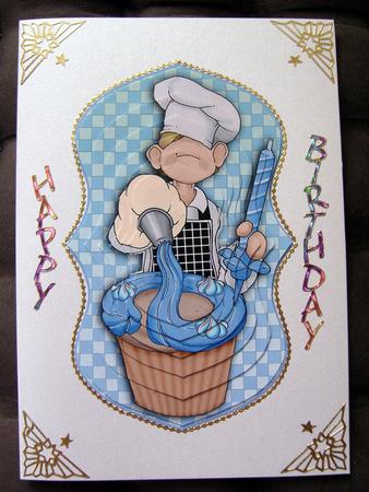 Freshly Baked Doodles Blue Pyramage by Cindy Thompson