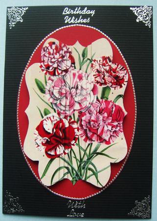 Carnation Bunch Bracket Side Stacker by Cindy Thompson
