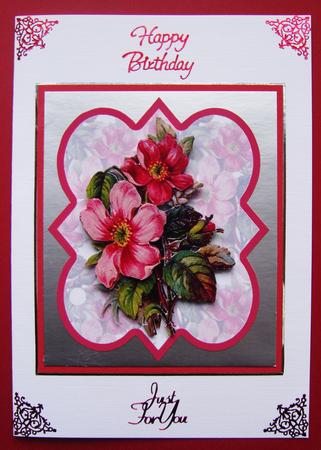Red Camelia's in a Scallop Plate by Cindy Thompson