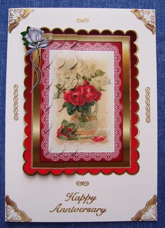 Happy Anniversary Congratulations Gold by Cindy Thompson