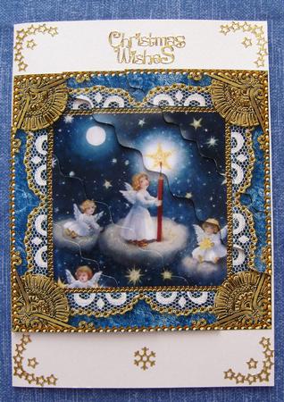 Angels Lit Sky Duo Corner Wavy Stacker by Cindy Thompson