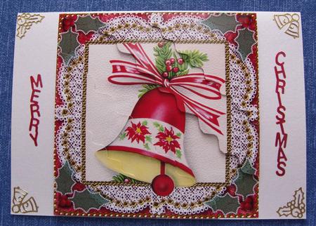 Christmas Bell 1 Duo Corner Wavy Sq Stacker by Cindy Thompson