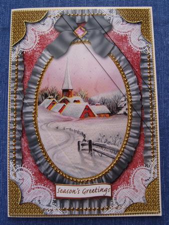Christmas Snowy Village Duo Corner A5 Stacker by Cindy Thompson