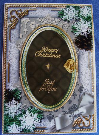 Christmas Winter Pub Snow A5 Locket Card Front by Cindy Thompson