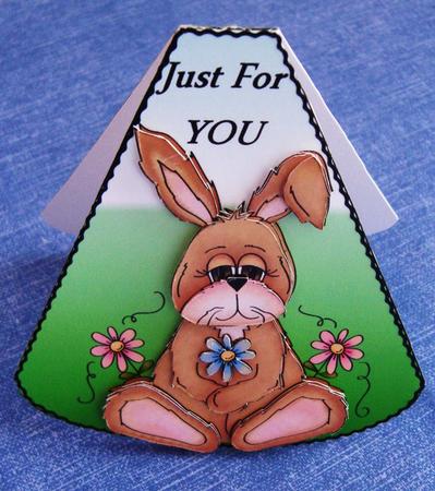 Just for You Bunny Wobble Card by Cindy Thompson