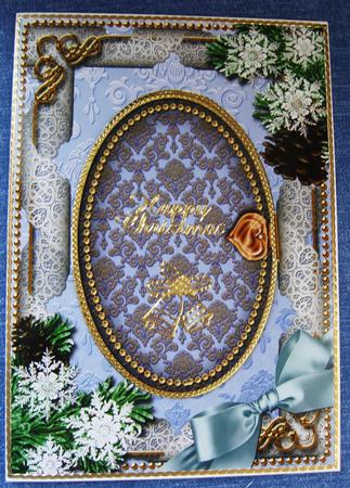 Snowy Church Snow A5 Locket Card Front by Cindy Thompson