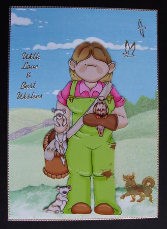 Kestrel Doodles Girl Large Image by Cindy Thompson