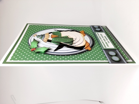 Snowman with Green Scarf for 10x7 Card by Claire Dyas