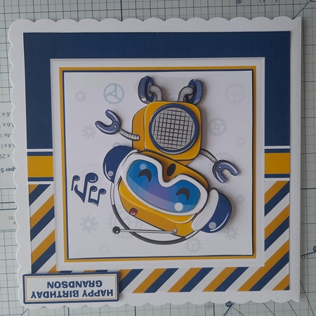 8x8 My Little Robot Mini Decoupage & Pyramage Kit - x5 A4 sheets  by Claire Dyas