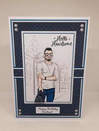 10x7 Hello Handsome Decoupage Kit - x6 A4 sheets  by Claire Dyas
