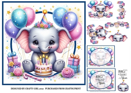 Elephant Birthday Wishes by Claire Dyas