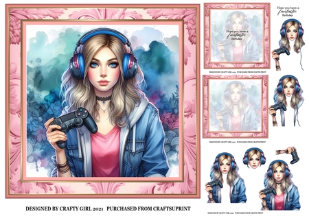 6x6 Pink Vintage 1 - x6 Frames 1-6 PNG by Claire Dyas